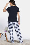 Zivame Farm Lore Knit Cotton Pyajama Sets - Estate Blue — thumbnail 4